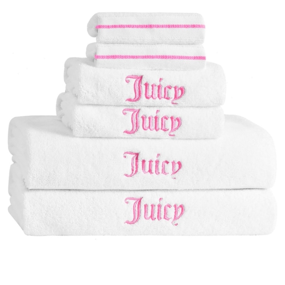 Juicy couture 6 piece bath towel set